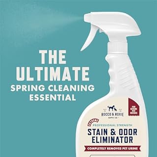 Rocco & Roxie Extreme Stain & Odor Eliminator for Strong Odor, Pet Urine Enzyme Cleaner Destroyer, Stain Remover, Dog Poop and Cat Pee, Enzymatic Carpet Cleaner Spray for Home, Puppy Potty Training