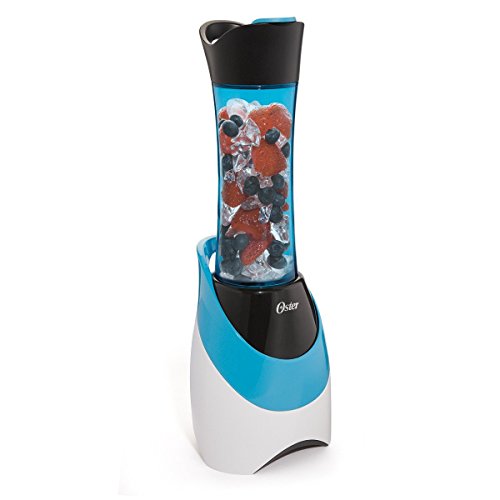 Oster BLSTPB-WBL My Blend 250-Watt Blender with Travel Sport Bottle, Light Powder Blue (Renewed)