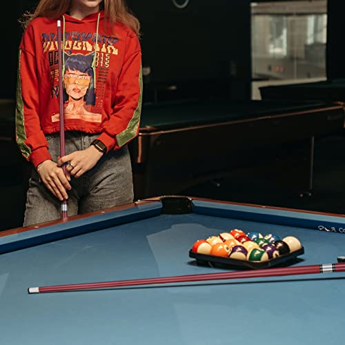 Foto von Kmise Billardqueue Stick 1 Stück, Profi Billard Pool Queue Stick 18,19,20 g Pool Stick aus Fiberglas Graphit Verbundwerkstoff (rot)