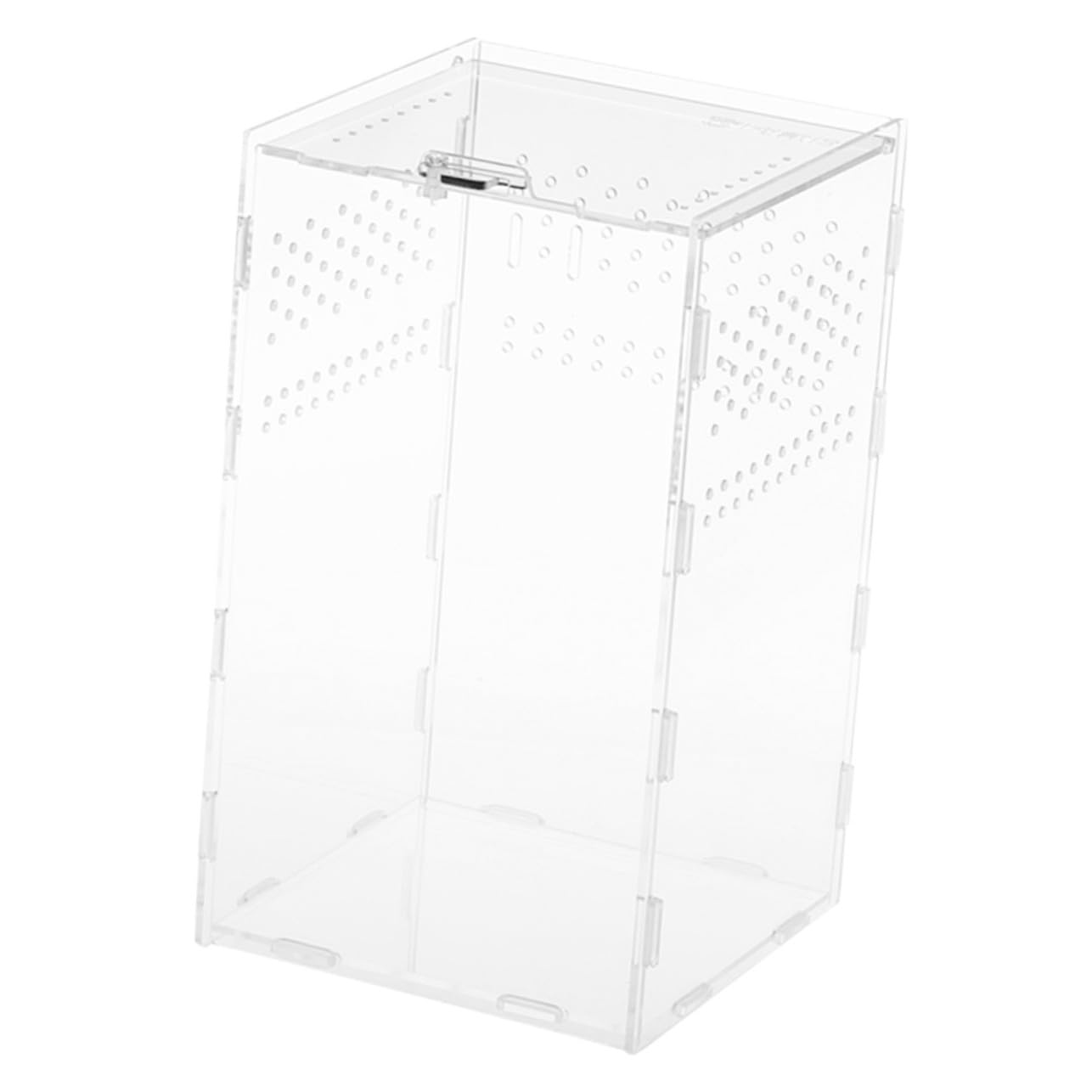 Acryl Durchsichtige Reptilien Fütterungsbox mit Konstantem Luftstrom und 360 Grad Sicht für Geckos und Grillen zur Sicheren Zucht und Haltung
