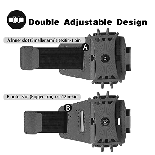 Arm Band For Phone For Running-Rotatable Armband, Open Bracket Universal Phone Arm Band, Upgrade Extension With Running Armband, Suitable For All Types Of Mobile Phones From 5-7.8 Inches #TOP2