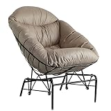 Diseño único de la silla mecedor: esta silla mecedora tiene cuatro patas de metal para proporcionar un excelente apoyo, más estabilidad y equilibrio que las sillas mecedoras tradicionales. El diseño único de hub giratorio de la base permite que las personas se muevan automáticamente una vez que se sientan en ella.