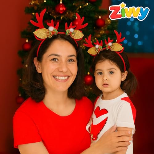 Image of Festive Hair Band (Pack of 3) | Cute Light-Up Hair Accessories for Kids & Girls | Party Headband for Birthdays, Dance, Night Events & Dress-Up | Christmas Gift for Kids