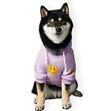 ChoChoCho Sudadera con capucha para perro sonriente, ropa elegante para perro, suéter de cara sonriente, sudadera de algodón a la moda para perros, gatos, cachorros, pequeño, mediano y grande (M