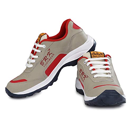 Image of BRK Footwear Men's Blue Running Sports Shoes | Lace-Up Lightweight Sneakers | Rubber Sole | Cushioned Gym Walking Casual Athletic Shoes for Men