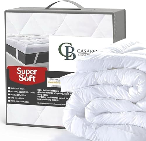 Casabella Single Mattress Topper 4 Inch