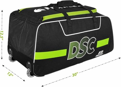 Image of DSC Eco Trolley Cricket Kit Bag with Wheels - Large Capacity Sports Equipment Travel Bag for Players