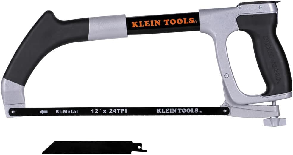 Klein Tools 702-12 Hack Saw, Includes Hand Saw and Reciprocating Blades, Adjustable Tension to 30,000 PSI