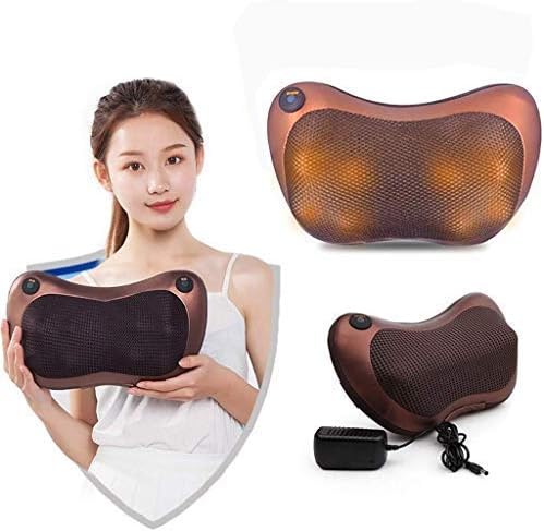 BELLUXA Neck Cushion Full Body Massager with Heat for pain relief Massage Machine for Neck Back Shoulder Pillow Massager - Swiss Relaxation therapy (Brown)