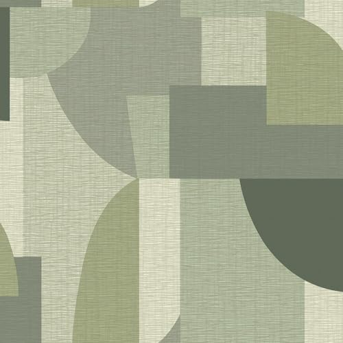 World of Wallpaper Ceruti Geometric Wallpaper - Modern Wallpaper for Living Room, Bedroom - Decorative Luxury Wallcovering in Green