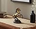 eSplanade Brass Standing Horse Rearing Horse Showpiece Centre Piece Figurine Sculpture - Decorative Items - Home Decor - Golden - 4.5