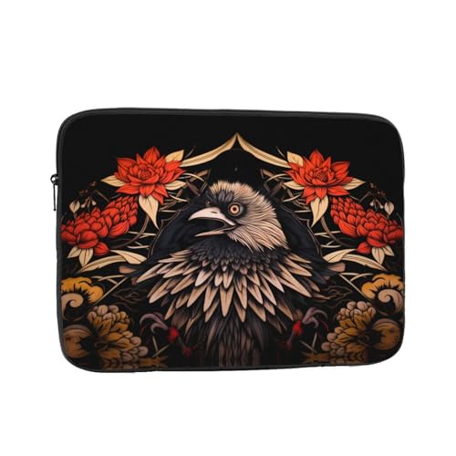 Eagle In Flowers Laptop Sleeve Case 15 Inch Suitable For Notebook Computer Tablet Traveling Carrying Simple Case