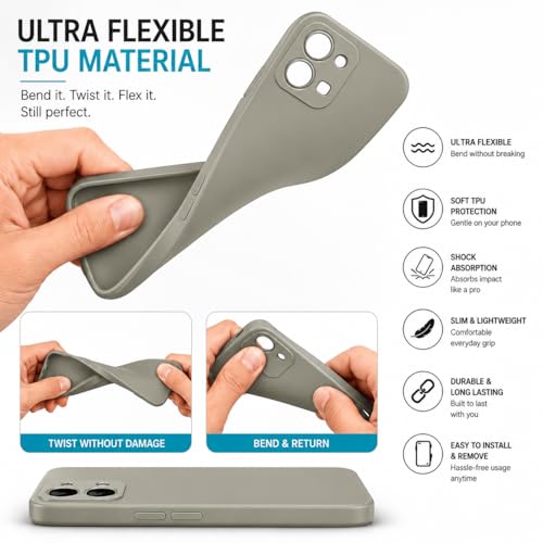 Image of FIRST MART Matte Silicone Back Cover for Oppo F33 - Green