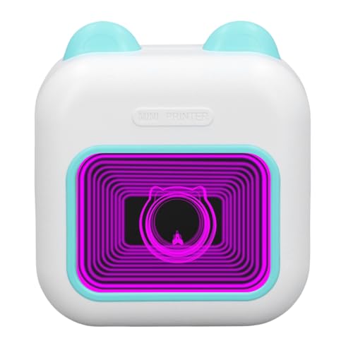 Naroote Impresora Portátil Sin Tinta, Mini Impresora Térmica con Luz Respirable de 7 Colores, Conexión Bluetooth, Impresión Rápida y Nítida, para la Escuela, la Oficina y El Hogar