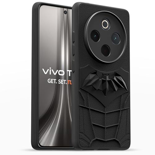 Image of Outlouders Back Cover for Vivo T4 5G / iQoo Z10 5G | Stylish | Scratchproof | Soft Silicone | Shockproof |Enhanced Camera Lens Protection Bumper Case (Black)