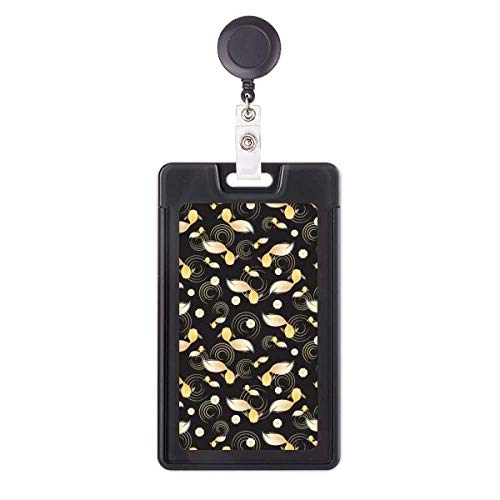 Étui rétractable pour badge vagues fleurs porte-carte enrouleur de sécurité bureau