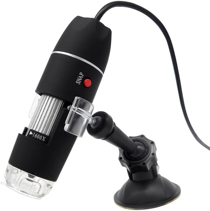 Miniatura 3 de Kit de microscopio digital Mega Pixels 1600X 8 LED USB Cámara Microscopio Microscopio Microscopio Adaptador de lente (Talla  500X)