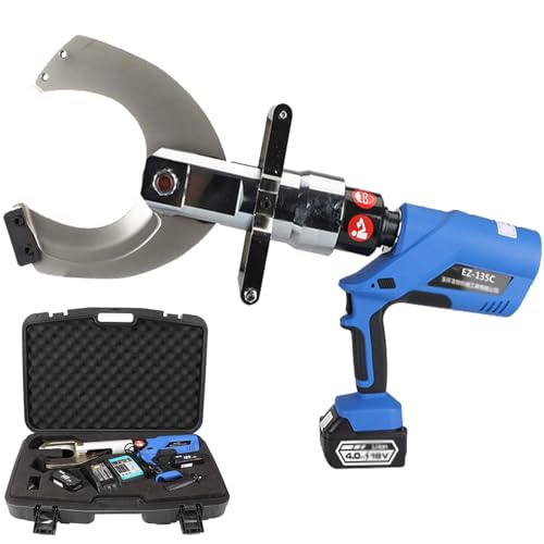 Hydraulischer Kabelschneider, 120KN/160KN Elektrische Ratsche Drahtschneidewerkzeug mit LED-Anzeige und Akku,