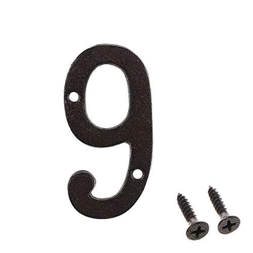 image for Betorcy Iron House Numbers and Letters, 3 inches Vintage Cast Iron Hom