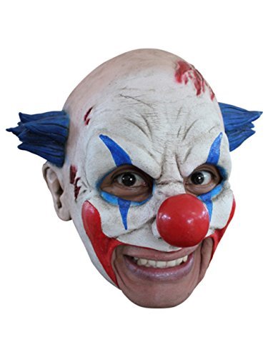 Zombie Clown Chinless Head Mask With Chinstrap Latex Horror Halloween