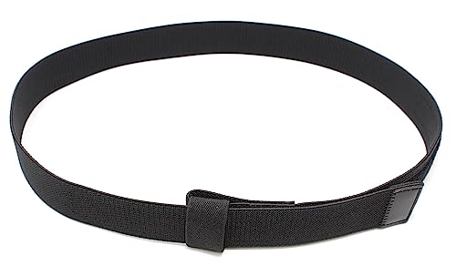 Black No Scratch Flex Web Belt with Buckleless Hook and Loop Closure – No Buckle No Metal and TSA Approved4