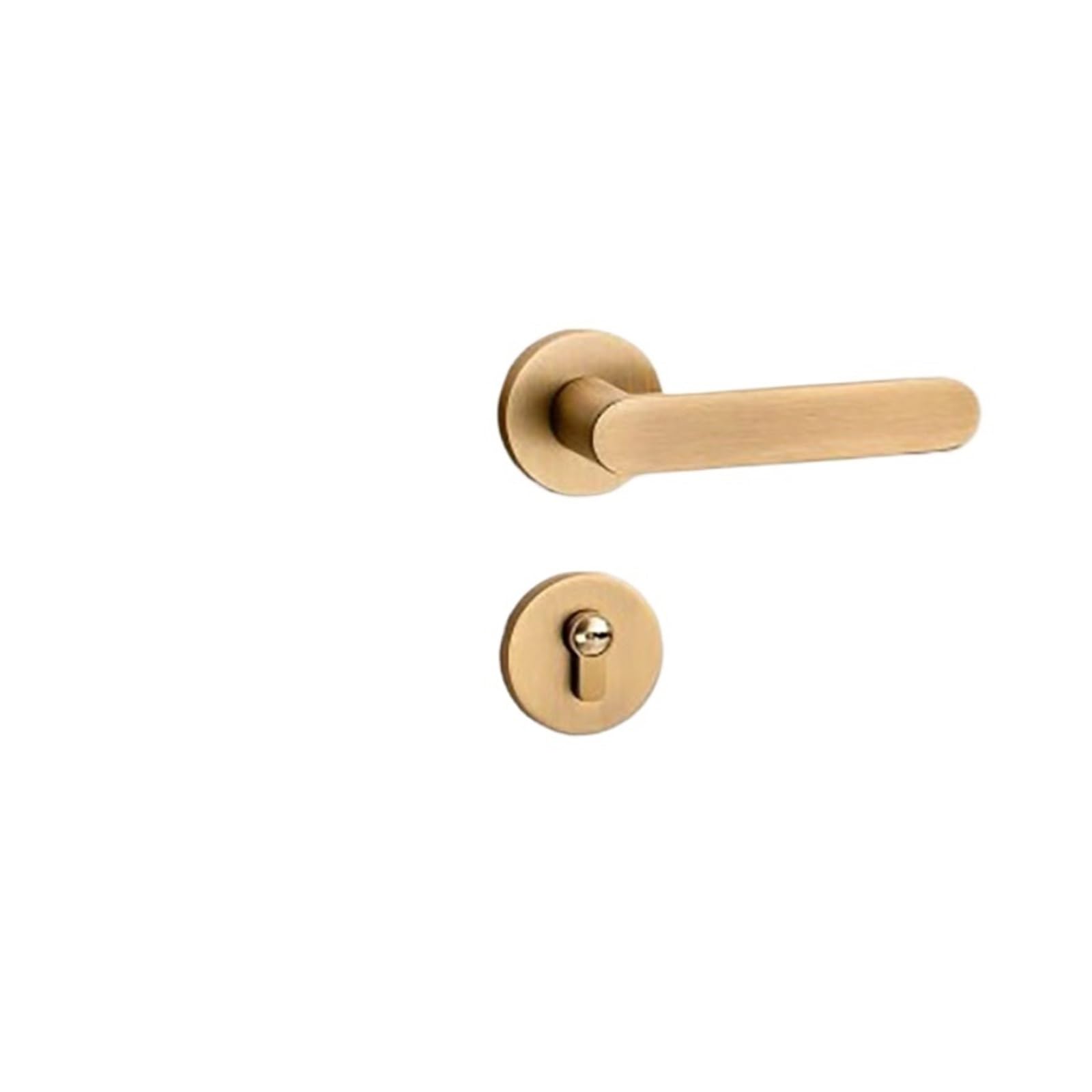 NYRXRYTCA Door Lock Indoor Bedroom Door Lock Household Silent Magnetic Door Lock Yellow Ancient Wood Door Lock American Lock(Yellow bronze)