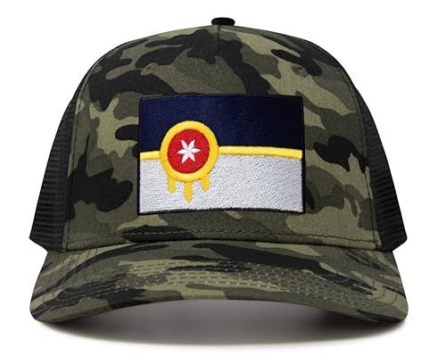 Image of International Tie City Hat for Men and Women, Adjustable Snapback Trucker Baseball Cap with Embroidered Patch