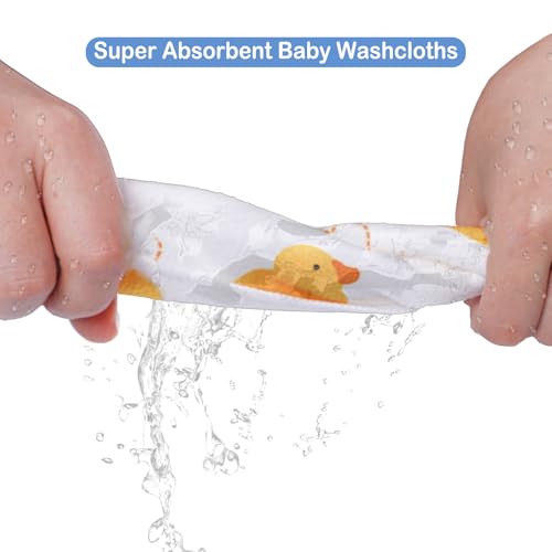 Image of Viviland Baby Washcloths 24 Pack, Toddler Wash Cloths for Bath, Super Soft & Absorbent Bath Towel for Newborn and Infants, Baby Towels Care for Baby's Sensitive Skin