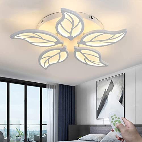 Plafonnier LED fleur en acrylique haut de gamme lustre salon 55cm