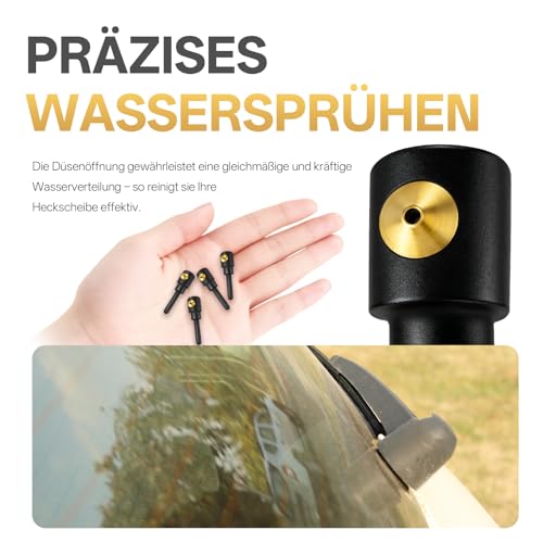 Scheibenwischerwaschdüse Heckscheibenwischer Waschdüse Kompatibel mit VW Golf Audi Seat, Waschdüse 3B9955985A, Universal Spritzdüsen, Windschutzscheibe Waschdüsen, Auto Sprühdüse Zubehör (4er Set)