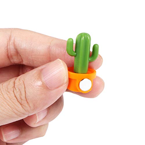 Imanes decorativos cactus para refrigerador 18 piezas miniatura 3