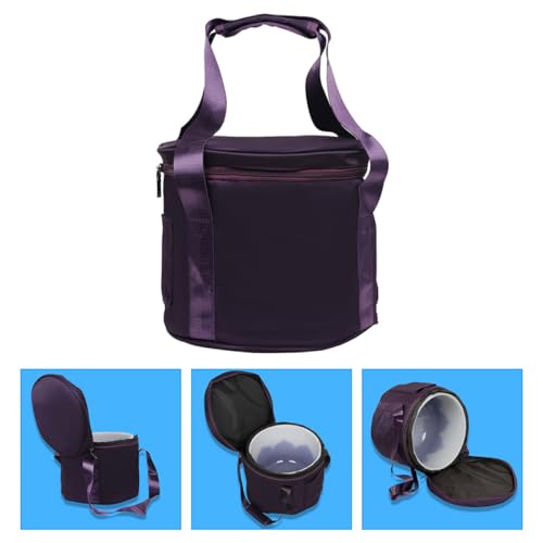 Bolsa de Carga para Cuencos Cantores de Cristal con Cremallera y Asa Morada de Poliéster y Algodón Resistente para Viajes miniatura 6