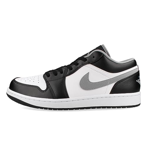 Nike Baskets Basses Air Jordan 1 pour Homme, Noir/Gris, 10