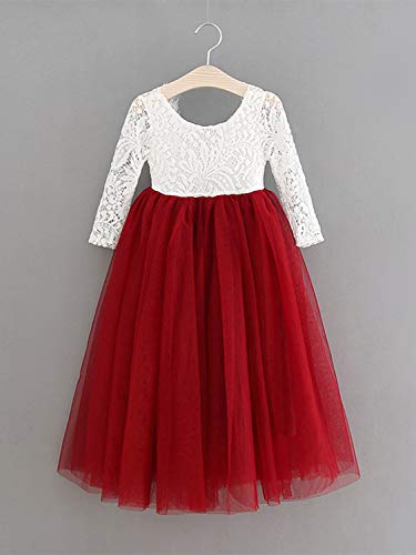 image for 2Bunnies Girl Peony Lace Back A-Line Straight Tutu Tulle Party Flower 