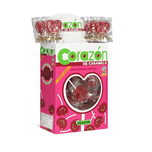 Sucettes coeur cerise - 100 pièces