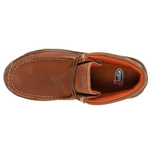 Justin Original Workboots Mens Crafton Waterproof Moc Toe Work Safety Shoes Casual - Brown4