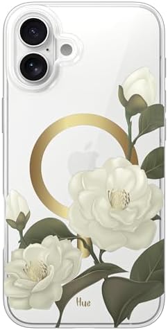 LONLI Hue - Camellia with Gold Foiled Stamens Magnetic Phone Case