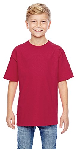T-shirt rouge enfant Hanes Kids Nano-T taille XS en coton souple