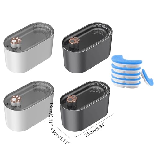 Fuente de agua automática para gatos 3000 mL capacidad miniatura 5