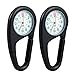 BESPORTBLE 2Pcs Clip sur Montres à Quartz en Plein Air Montres Mousqueton Brillent dans L'obscurité Montre de Poche Lumineuse pour Les Médecins Infirmières Chefs Randonnée Escalade Noir