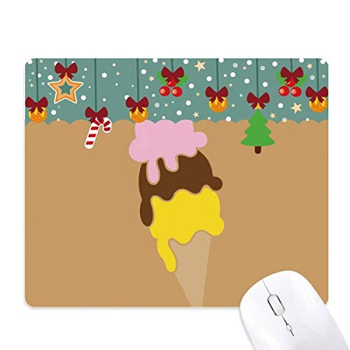 Tapis de souris Noël rose motif crème glacée, l'idée cadeau de bureau