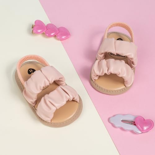 Image of Meckior Infant Baby Girls Boys Summer Sandals Open Toe Lace Princess Dress Wedding Flats Shoes Newborn Toddler Soft Non-slip Sole First Walker Crib Shoes