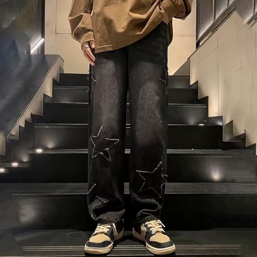 Vintage Baggy Jeans Mens Straight Leg Loose Fit Denim Pants Hip Hop Streetwear Washed Fall Winter Trousers2