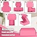 Small Shipping Boxes, 50 Pack Cardboard Box Corrugated Mailer Boxes Small Corrugated Boxes For Shipping Packaging Craft Gifts Giving Products, 6 x 4 x 1.6 Inches (Pink)