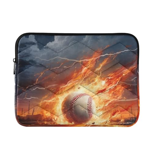Funda para portátil Fire Baseball Lightning de 13-14 pulgadas miniatura 1