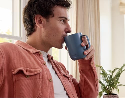 Image of Ember Temperature Control Smart Mug 2, 14 Oz, App-Controlled Heated Coffee Mug with 80 Min Battery Life and Improved Design, Salt Blue