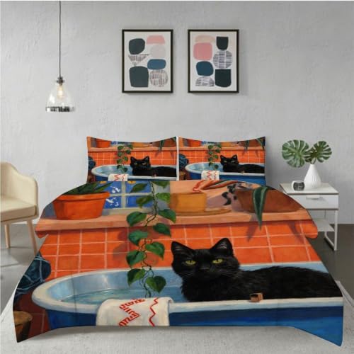 Housse de couette baignoire 3D bleue pour chambre d'enfant moderne