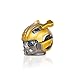 Bumblebee Helmet Bluetooth Portable Speaker with 360° Stereo Sound, 6-Hour Playtime, Blue-Eyes Light Effect, Micro SD Card Slot, Dual Speakers