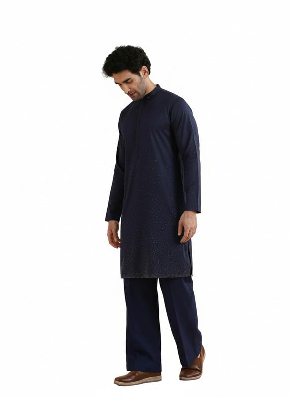 Kurta homme bleu chic, tenue indienne festive et confortable