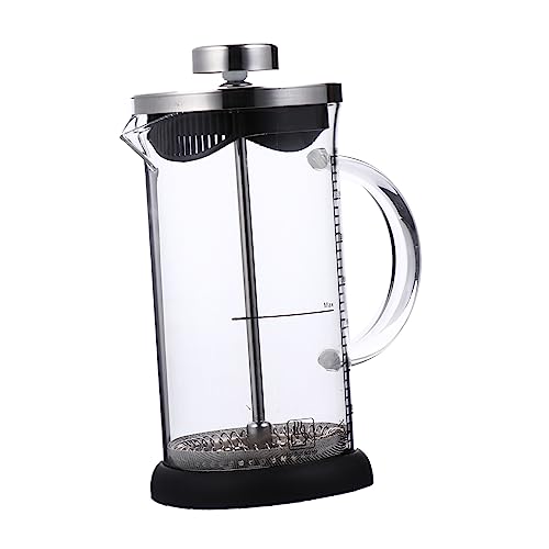 Cabilock Stainless Steel Press Heat Resistant Coffee Pot Stovetop Easy to Use for Home Office